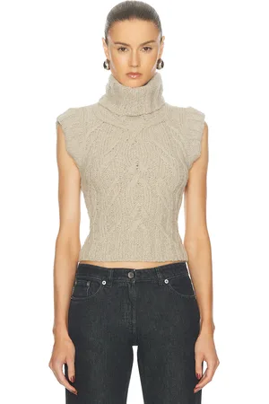 KNWLS Cable Vest in Almond - Beige. Size L (also in ).