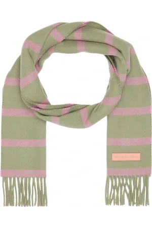 Acne Studios Vesta Skinny Stripe Scarf in Grey & Pink - Grey. Size all.