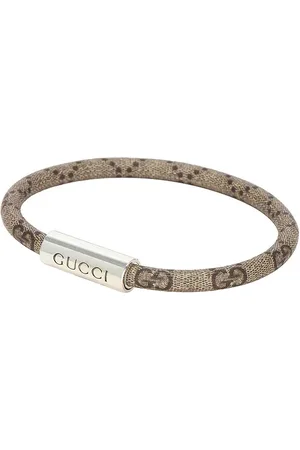 Gucci Trademark Oval Bracelet in Beige - Brown. Size XL (also in ).