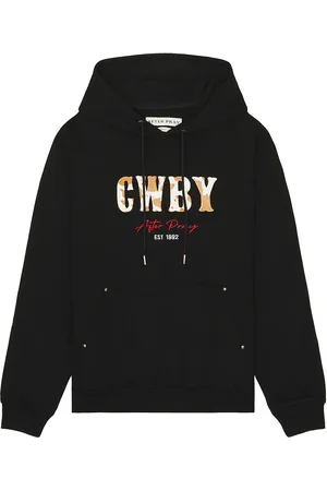 AFTER PRAY Cwby Pullover Hoodie in Black - Black. Size L (also in S, XL/1X).