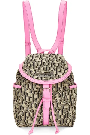 Acne Studios Mini Monogram Backpack in Beige & Pink - Beige. Size all.