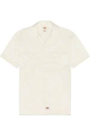 Dickies Short Sleeve Work Shirt in Stone Whitecap Grey - Grey. Size M (also in S).