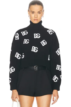 Dolce & Gabbana Turtleneck Sweater in Black & White - Black. Size 40 (also in 42).