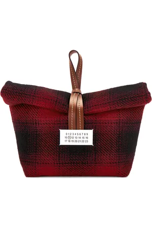 Maison Margiela Paper Clutch Bag in Red & Chestnut - Red. Size all.