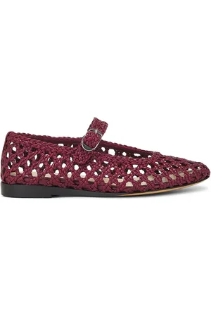 Le Monde Beryl Mary Jane Woven Flat in Red - Red. Size 36 (also in 37, 40.5).