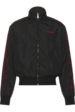 OFF-WHITE Outline Diag Nylon Track Top in Black - Black. Size L (also in ).