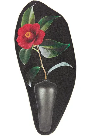 UNDERCOVER Flower Coin Pouch in Black - Black. Size all.