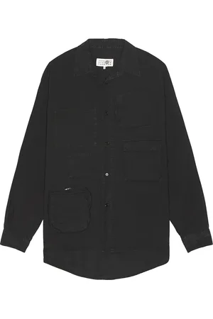 Maison Margiela Long Sleeved Shirt in Washed Black - Black. Size 50 (also in ).