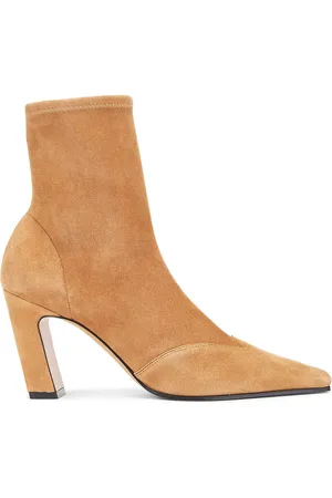 Khaite Nevada 85 Ankle Stretch Boot in Camel - Tan. Size 38 (also in 41, 41.5).