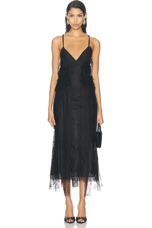 BLUMARINE Lace Midi Dress in Black - Black. Size 38 (also in ).