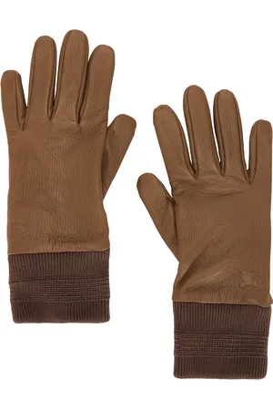 Burberry Leather Gloves in Hazel - Brown. Size 10 (also in 8, 9).