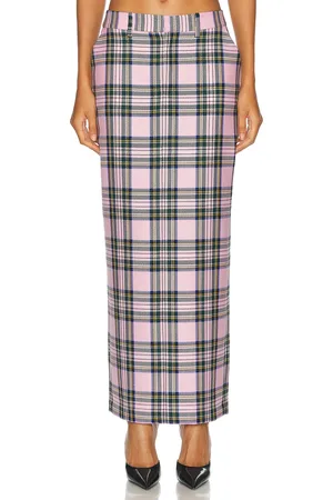 AREA Midi Skirt in Pink Multi - Pink. Size 2 (also in 4).