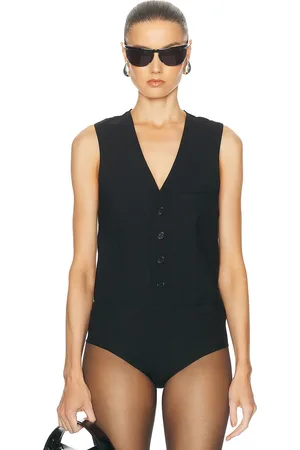 COPERNI Vest Bodysuit Top in Black - Black. Size M (also in S, XS).