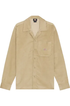 Dickies Corduroy Long Sleeve Shirt in Khaki - Brown. Size L (also in ).
