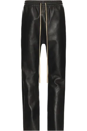 FEAR OF GOD Bonded Leather Forum Pants in Black - Black. Size M (also in ).