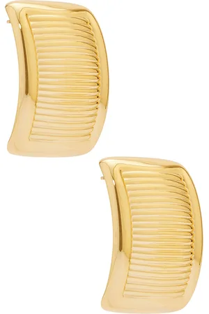 mega Planche Earrings in 14k Gold Plated - Metallic Gold. Size all.