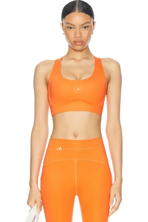 adidas Truepurpose Power Impact Training Medium Support Sports Bra in Semi Impact Orange - Orange. Size XS (also in ).