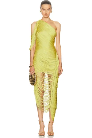 Cult Gaia Sona Knit Dress in Algae - Yellow. Size L (also in ).