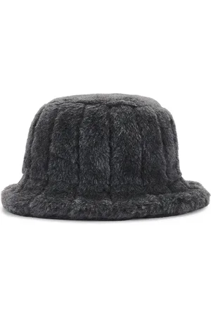 GABRIELA HEARST Moreau Bucket Hat in Dark Grey - Grey. Size L (also in M).