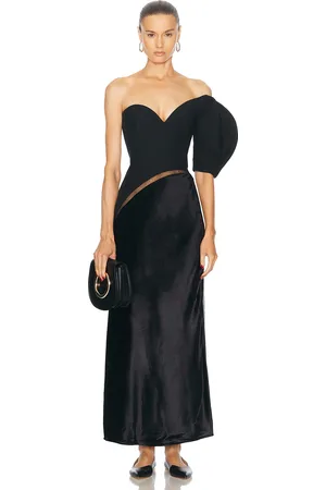 GABRIELA HEARST Giulia Dress in Black - Black. Size 36 (also in 38).
