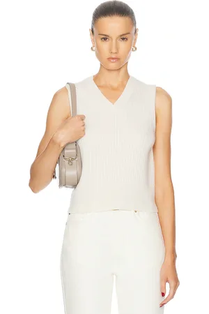 NILI LOTAN Iker Sweater Vest in Ivory - Ivory. Size L (also in ).