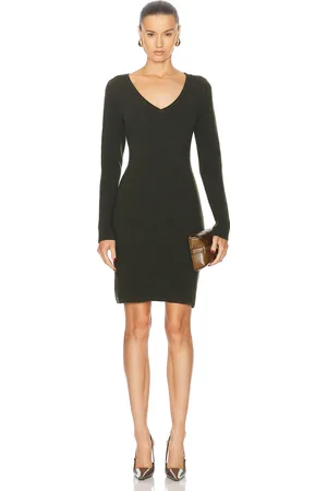 Salvatore Ferragamo Long Sleeve Sweater Dress in Uniform Green - Army. Size L (also in M, XS).