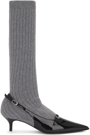 MAGDA BUTRYM Knit Boot in Grey - Grey. Size 37 (also in 40).