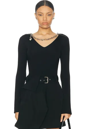 Acne Studios Kourtney V Neck Sweater in Black - Black. Size L (also in M, S).