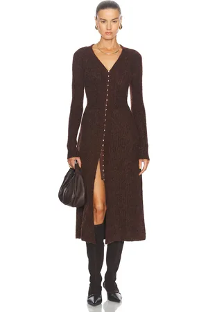 Cult Gaia Bessania Knit Dress in Java - Brown. Size M (also in S, XS).