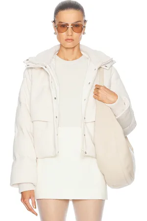 Simkhai Lana Puffer Jacket in Cream - Cream. Size L (also in S).