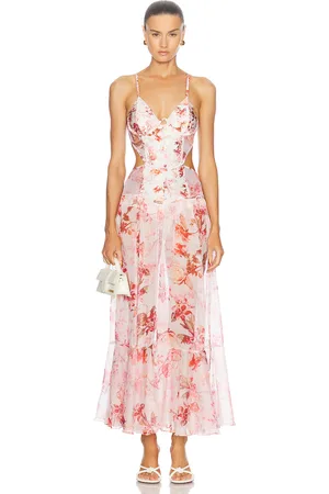 PATBO Bustier Beach Dress in Vapor - Blush. Size L (also in M).