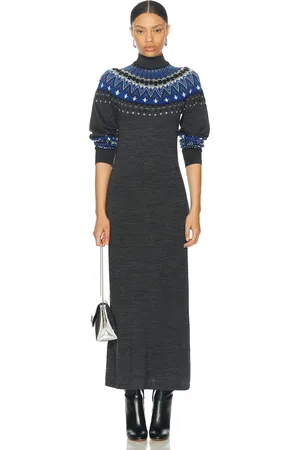 Paco rabanne Robe Long Sweater Dress in Dark Grey - Grey. Size L (also in M).