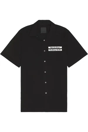 Givenchy Military Hubert Short Sleeve Shirt in Black - Black. Size 39 (also in 40, 41, 42).