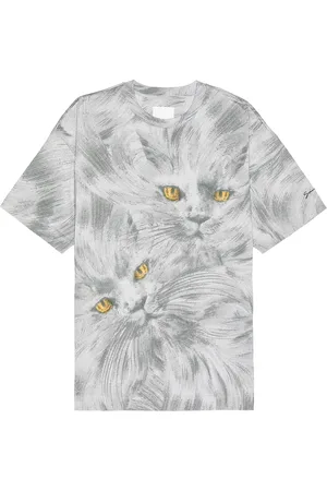 Givenchy Cat Heads T-Shirt in Multicolor - Grey. Size L (also in M, S, XL/1X).