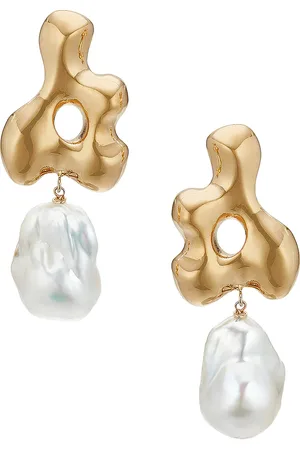 Agmes Baroque Bodmer Earrings in Gold Vermeil in Gold Vermeil & Pearl - Metallic Gold. Size all.