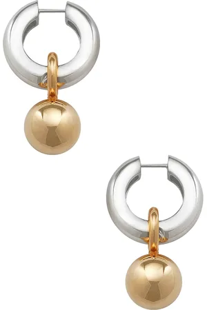 Agmes Sonia Earrings in Silver & Vermeil Combo in Sterling Silver & Gold Vermeil Mix - Metallic Silver. Size all.