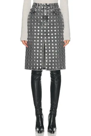 haikure Stormy Skirt in Black Studded - Black. Size 24 (also in ).