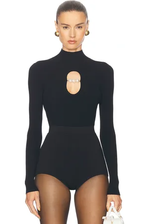 Moschino Long Sleeve Bodysuit in Black - Black. Size L (also in M).