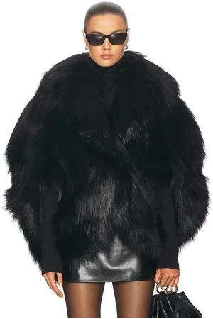 Givenchy Faux Fur Coat in Black - Black. Size 36 (also in ).
