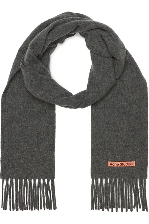 Acne Studios Solid Scarf in Grey Melange - Grey. Size all.