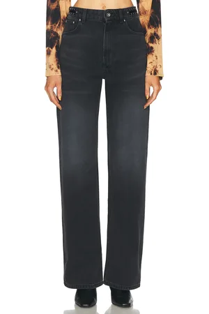 Paco rabanne Pantalon Straight Leg in Used Black Denim - Black. Size 25 (also in 26, 27, 28, 30).
