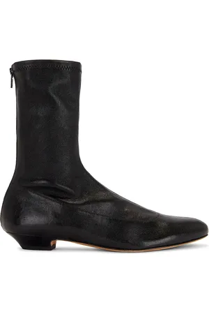 Khaite Apollo Flat Boot in Black - Black. Size 36 (also in 40).