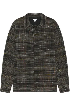Bottega Veneta Knotted Viscose Shirt in Fondant Multicolor - Black. Size 52 (also in ).