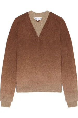 J.W.Anderson V-Neck Gradient Jumper in Chocolate Brown - Brown. Size L (also in ).
