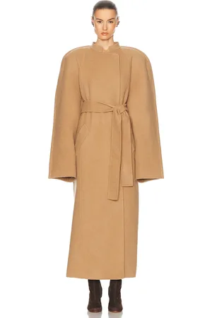 Khaite Rothen Coat in Camel - Beige. Size M (also in S, XS).