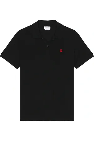 Alexander McQueen Oversized Polo in Black Washed - Black. Size S (also in ).