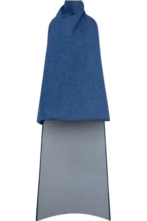 Alaïa Sleeveless Cape Top in Bleu Vintage - Denim-Medium. Size 40 (also in ).