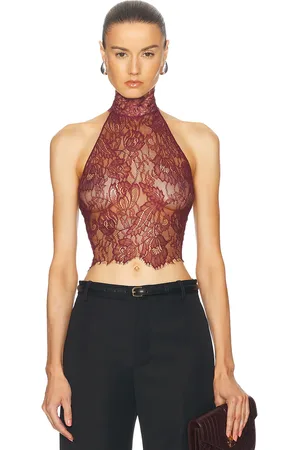 Retrofete Violet Top in Port - Red. Size L (also in M, XL).
