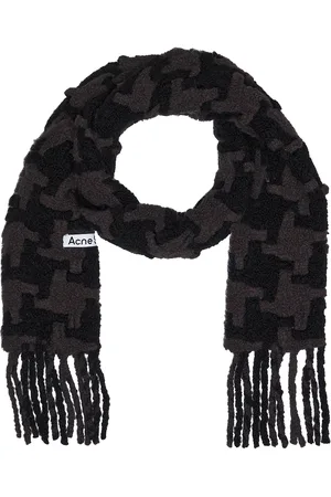 Acne Studios Scarf in Black & Grey - Grey. Size all.