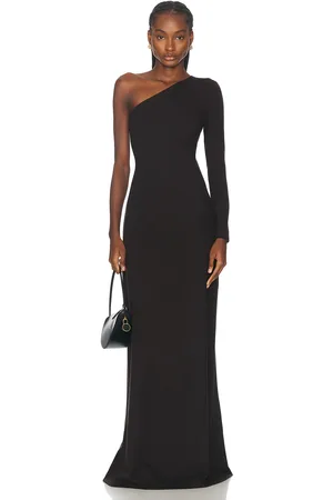 Leset Rio One Shoulder Maxi Dress in Chocolate - Chocolate. Size M (also in S, XS).